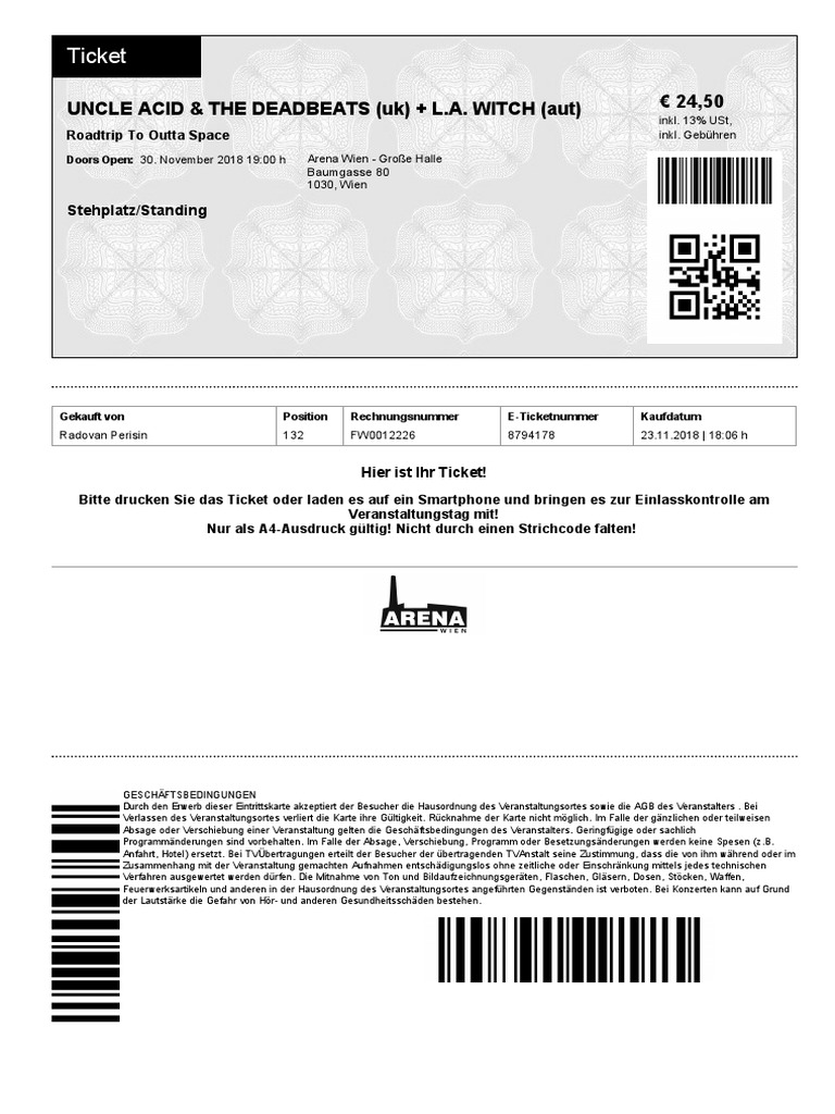 Print at Home Ticket PDF