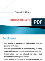 Work Ethics - Human Relations