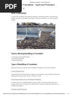 Backfilling Methods Explained | PDF | Concrete | Trench