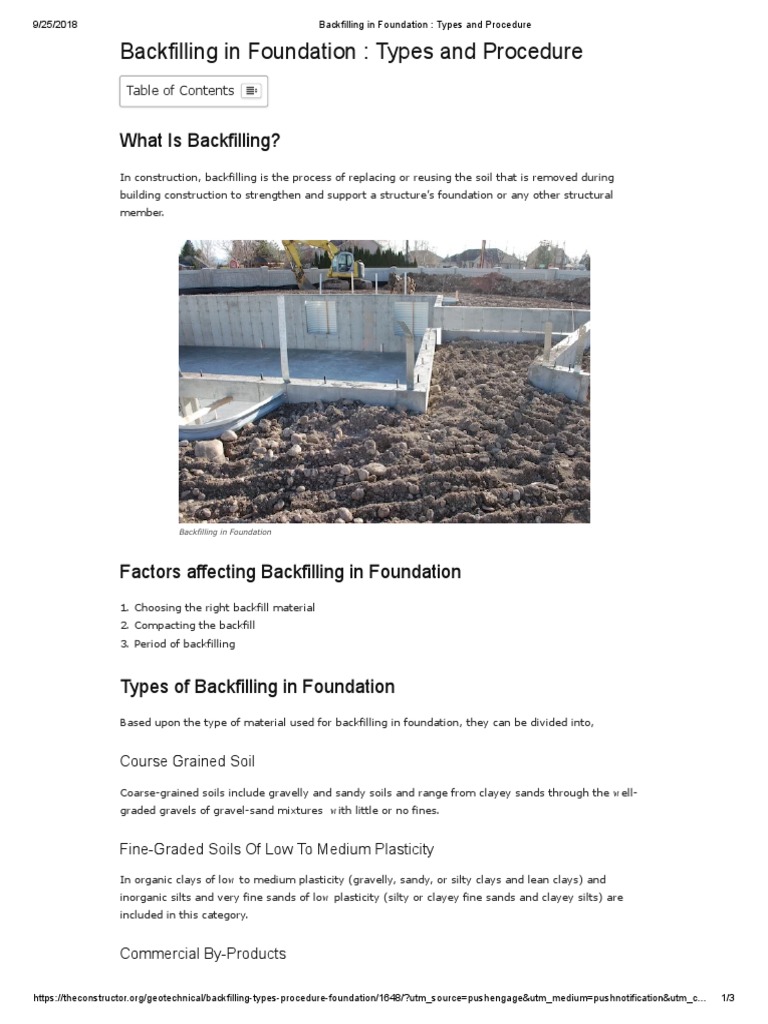 Backfilling Techniques for Foundations | PDF | Fly Ash | Soil