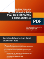 Perencanaan Pelaksanaan Dan Evaluasi Kegiatan Laboratorium