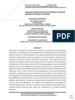 The Effects of Financial Reporting On Investment Decision Making by Banks in Nigeria