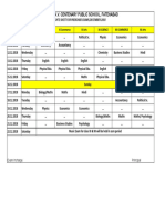 S.B.P. D.A.V. Centenary Public School, Fatehabad: Date Sheet For Preboard Exams, December-2018