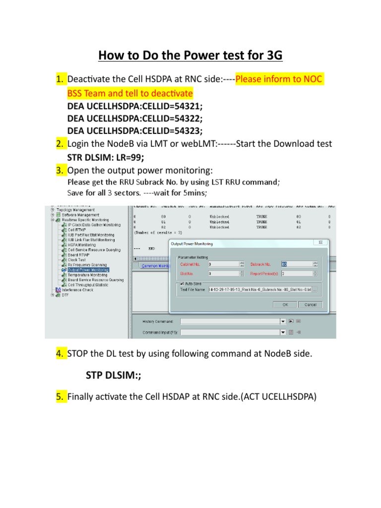 Power Test Procedure for 3G | PDF | Science & Mathematics | Technology ...