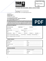 Postgraduate Application Form PDF