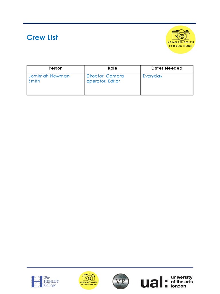 Crew List | PDF