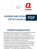 Merger and Acquisition (HP & Compaq Case)