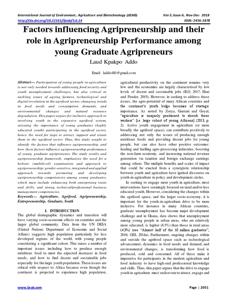 Importance Of Agripreneurship