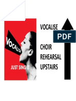 Vocalise Choir Rehearsal Upstairs