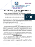 Recent Status of Solar Energy in Bangladesh