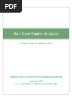 Download Hair Care Sector Analysis by Jatin Bhagat SN39514357 doc pdf