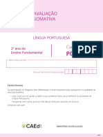 Avaliação somativa de Língua Portuguesa do 2o ano do Ensino Fundamental