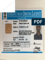 Driving Licence of Sumeet