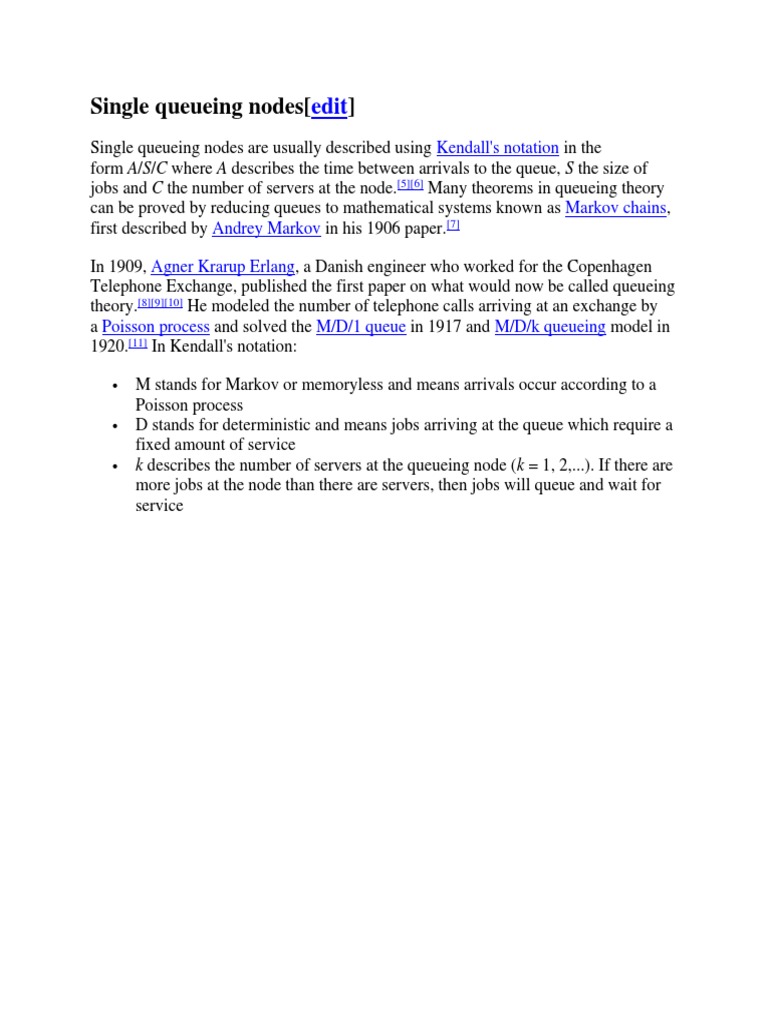 Single Queueing Nodes | PDF