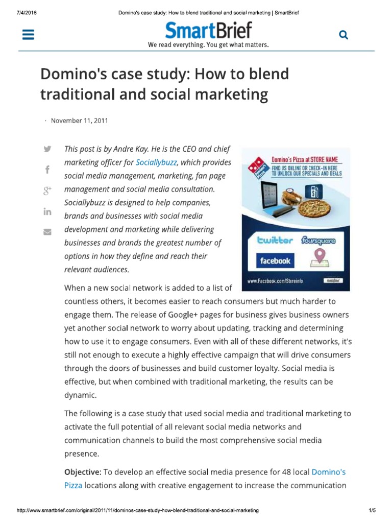 Domino's case study strategic management picture
