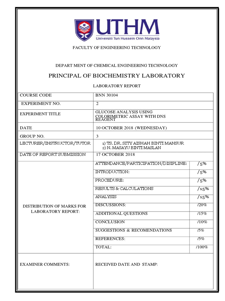Lab Report Exp2 (Group 3) PDF Absorbance UltravioletVisible