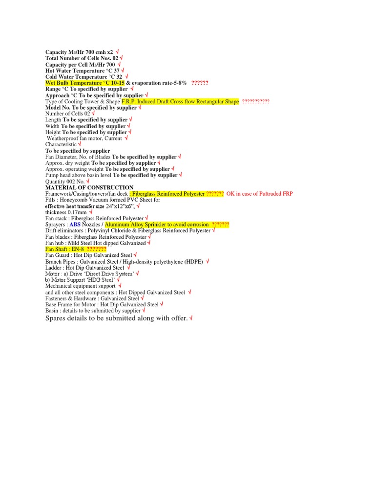 Cooling Tower Capacity M3 PDF