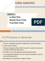 Discourse Analysis Chap 6 6.3 Pronouns