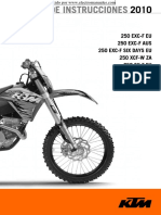 Manual de Instrucciones KTM 250 SXF 2010