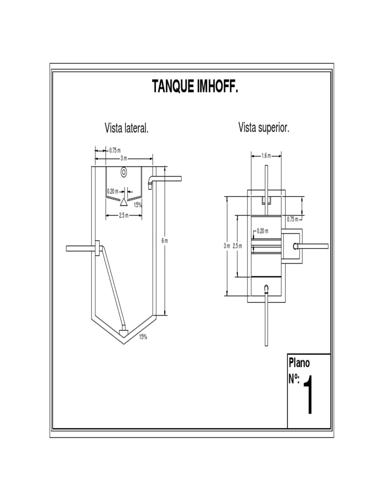 Imhoff Tank Diagrams and Plans | PDF