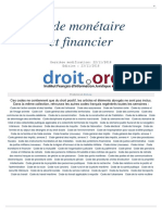 Livre_Code Monetaire Et Financier de La France