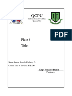 Plate # Title:: Engr. Ronaldo Ibañez Professor