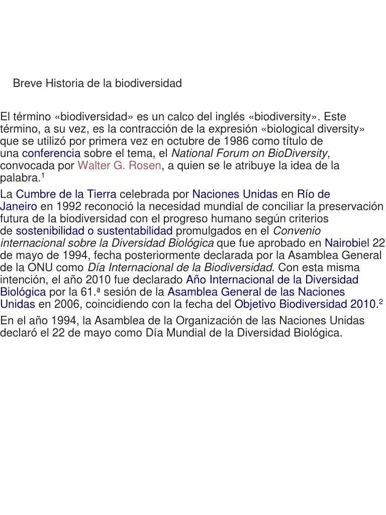 Walter G. Rosen: Conferencia | PDF | Biodiversidad | Destrucción del ...