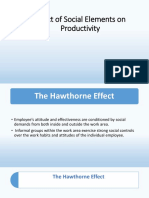 Effect of Social Elements On Productivity