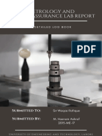 Metrology and Qualtiy Assurance Lab Report: Submitted To: Submitted by
