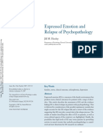 Expressed Emotion and Relapse of Psychopathology: Jill M. Hooley