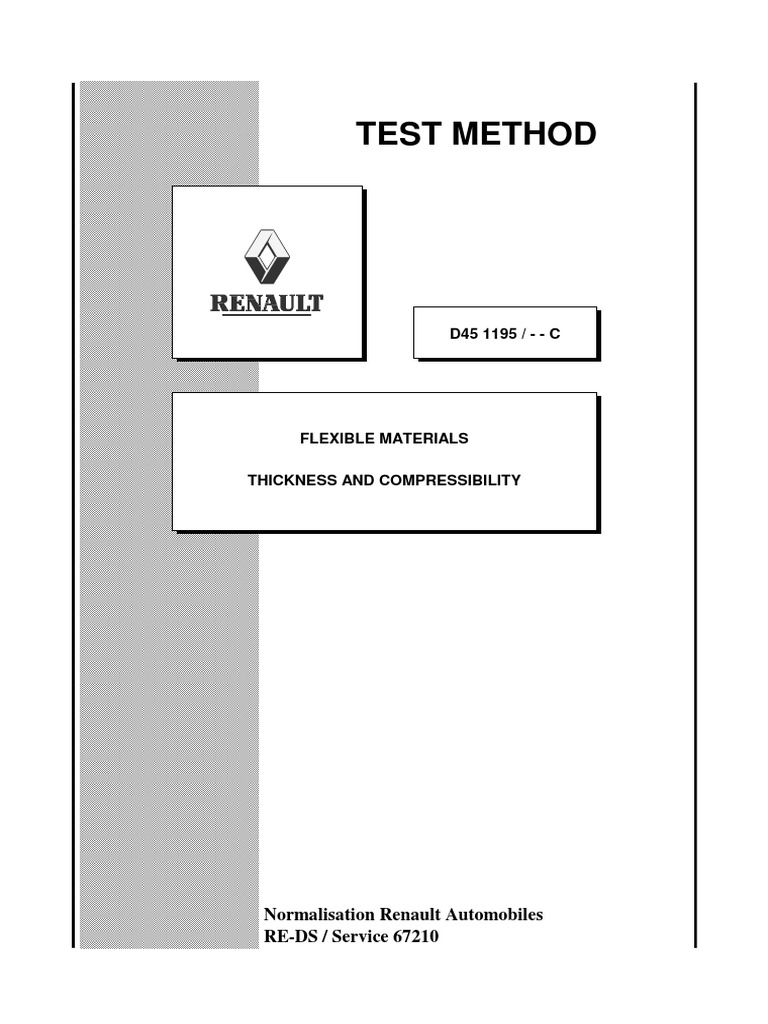 D45 1195 - C - EN - Thickness & Compressibility | PDF | Mean | Nature