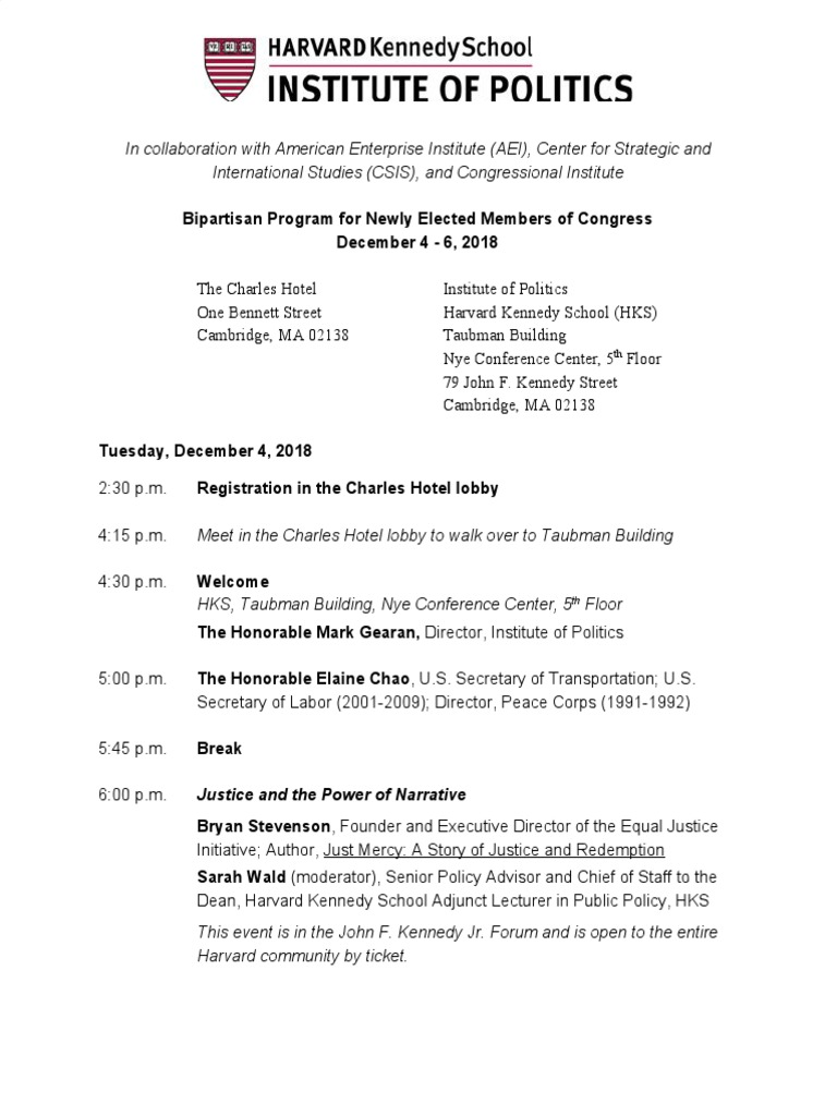 Bipartisan Congress Orientation Program | PDF | American Enterprise ...