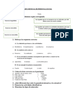 Examen Mensual de Personal Social