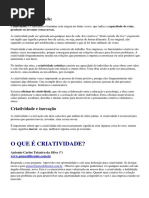 O Que é Criatividade