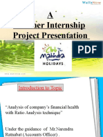 A Summer Internship Project Presentation