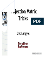 Projection Matrix Tricks for 3D Graphics