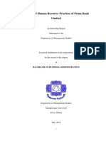 Analysis of Human Resource Practices of Prime Bank Limited