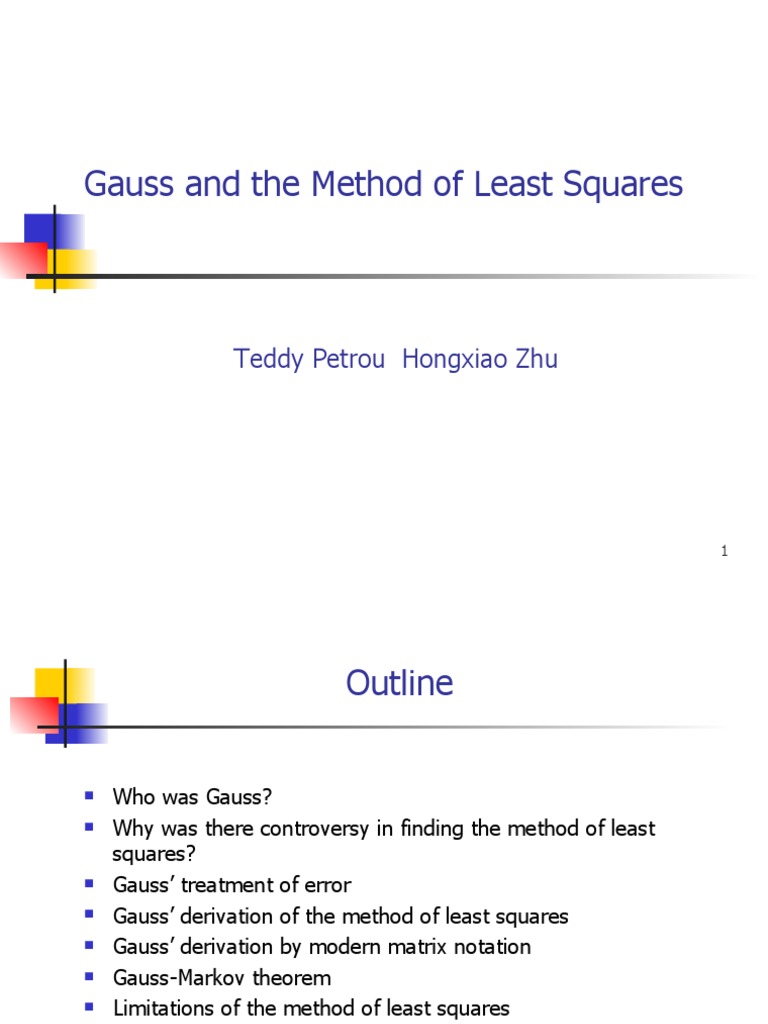 Gauss and the Least Squares Method | PDF | Least Squares | Variance