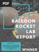 Balloon Rocket Experiment Guide | PDF | Newton's Laws Of Motion | Balloon