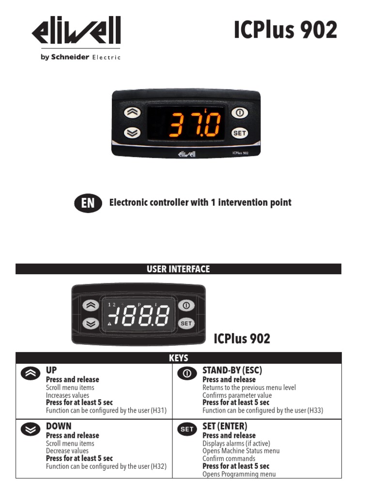 ICPlus902 eliwell 電子 デジタル式温度コントローラー ICPlus902 eliwell 電子 デジタル式温度コントローラー 電子式シングル
