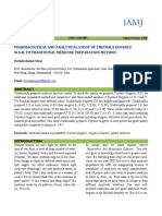 Pharmaceutical and Analytical Study of Triphala Guggulu W.S.R. To Traditional Medicine Preparation Method