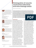 Disintegration of Concrete Construction Induced by Acid Mine Drainage Attack