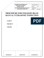 Manual Ultrasonic Inspection Procedure