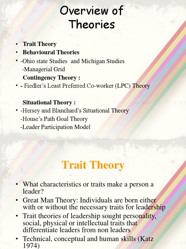 Overview of Leadership Theories | PDF | Leadership | Metaphysics Of Mind