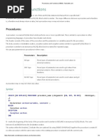 Procedures and Functions - DBMS