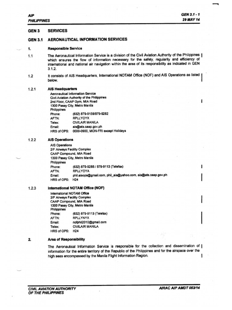 Aeronautical Information Services Pdf