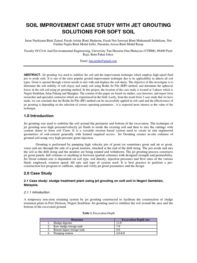 Jet Grouting for Soft Soil Stabilization | PDF | Deep Foundation | Jet ...