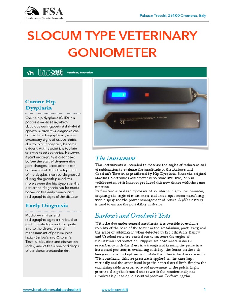 Canine Hip Dysplasia Measurement Tool | PDF | Hip | Medical Specialties