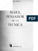 AXELOS, Kostas. Marx, Pensador de La Tecnica (1969)