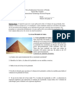 Instrucciones: El Siguiente Ejercicio Es Una Aplicación Sobre El Volumen de Una Pirámide. Este